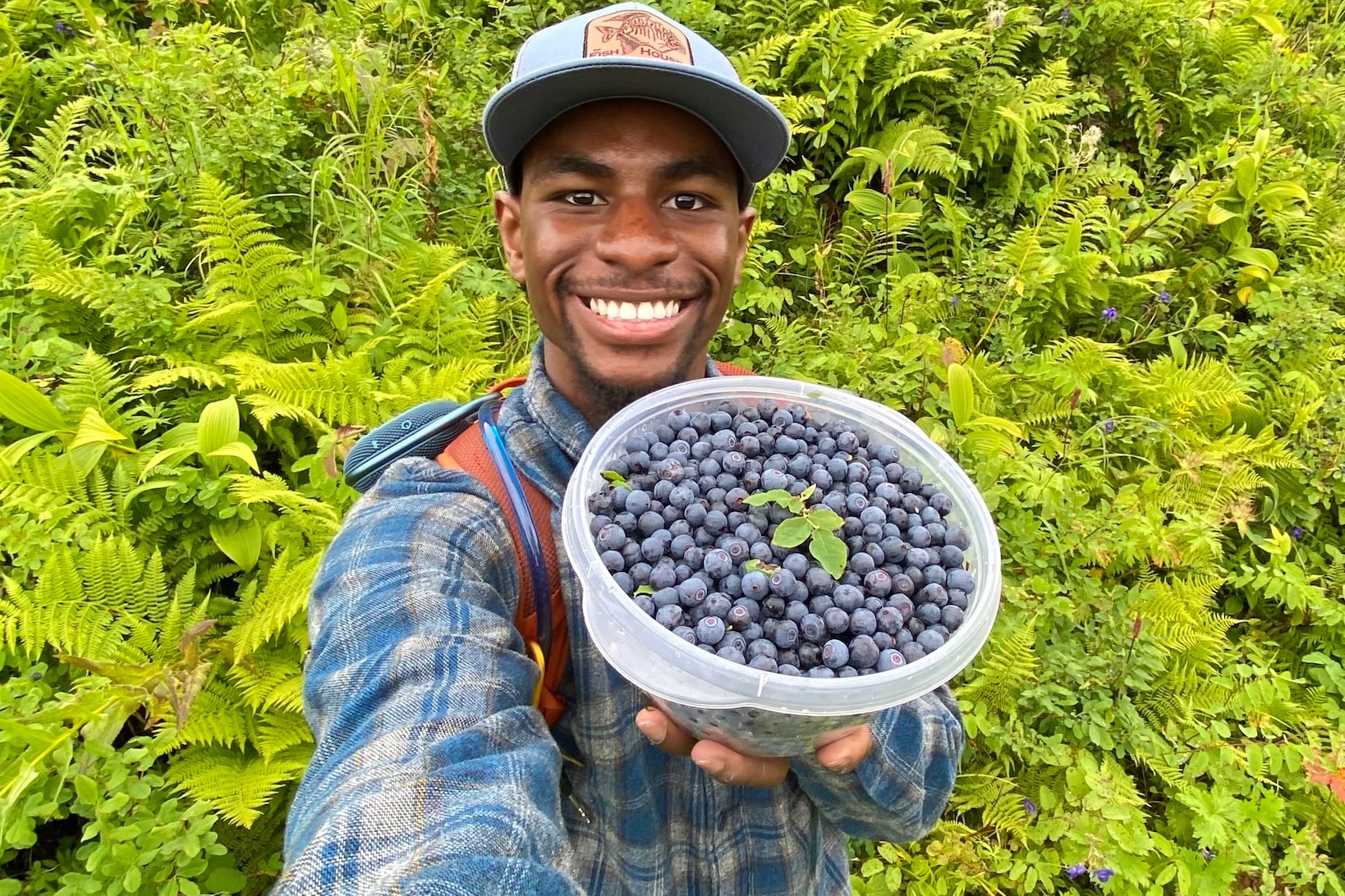 Keyshon China blueberry picking in the mountains 